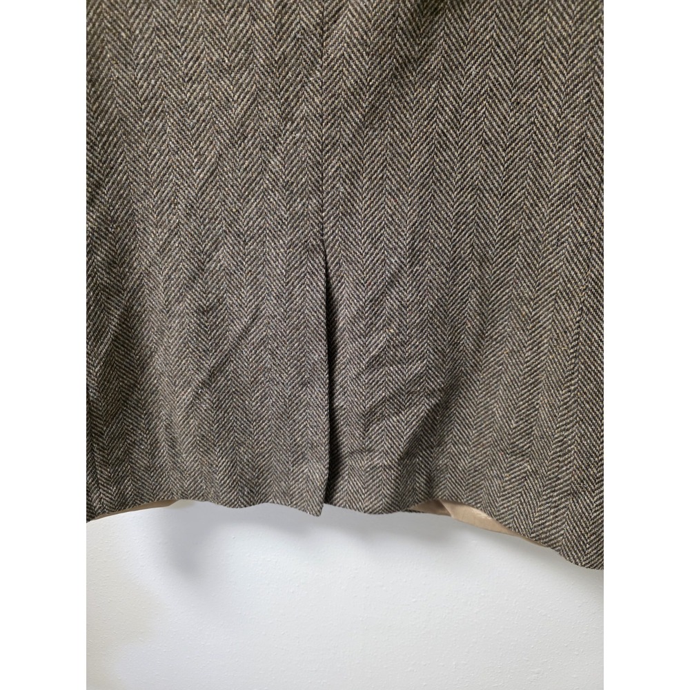 WFF‎ by Farah Men's Tweed Herringbone Blazer Sport Coat Brown 42R Vintage - Picture 9 of 9
